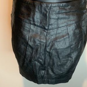 Material girl leather mini skirt